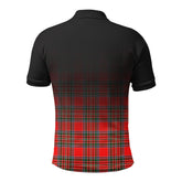 MacBain Tartan Crest Polo Shirt - Thistle Black Style